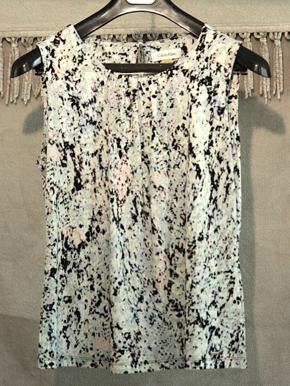 Calvin Klein Pleated Neckline Blouse